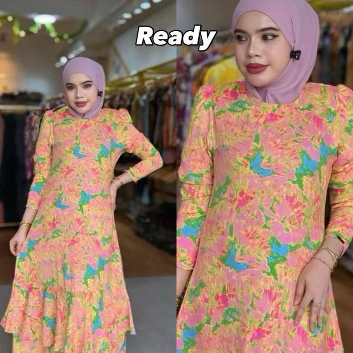 Dress cewek bahan manggo satin