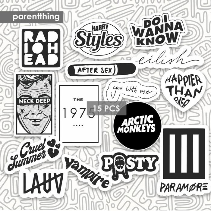 Sticker Artic Monkey Neck Deep stiker band paramore