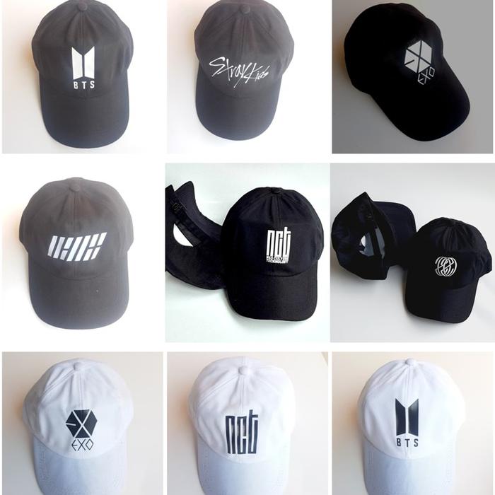 TOPI BTS KPOP Baseball Cap TOPI Pria Wanita Casual Sporty EXO SUJU IKON MONSTA X DAY6 NCT DREAM hita