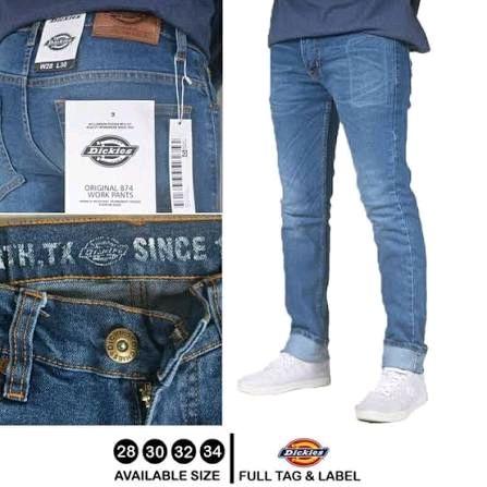 Dickies Celana Jeans Pria Original 874 Work Pants dengan Full Tag & Label Ukuran 28-34