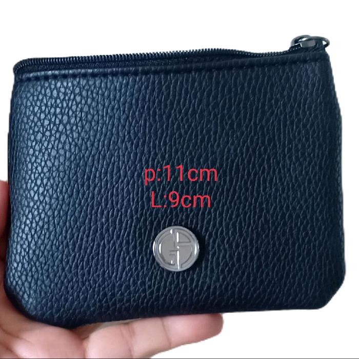Dompet kecil/dompet koin Giorgio Armani Designed in Australia Kulit Hitam