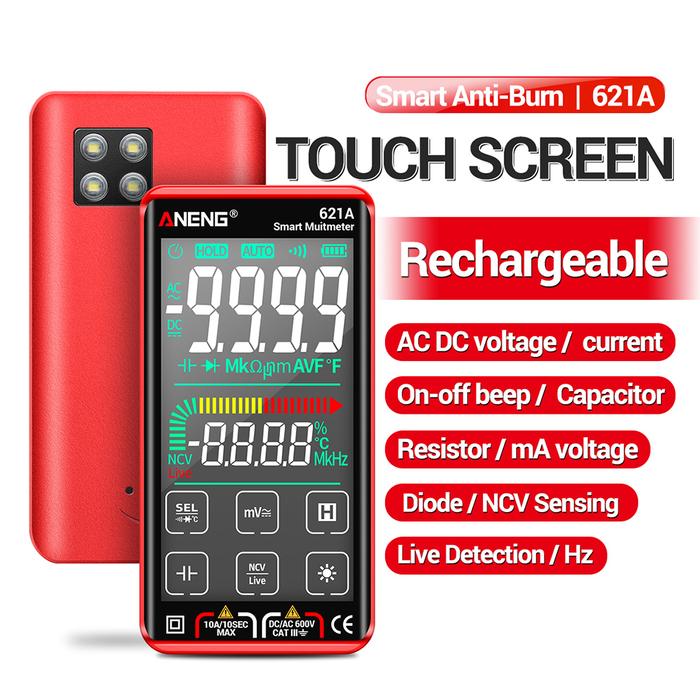 ANENG 621A Intelligent Digital Multimeter Touch Screen 9999 Counts