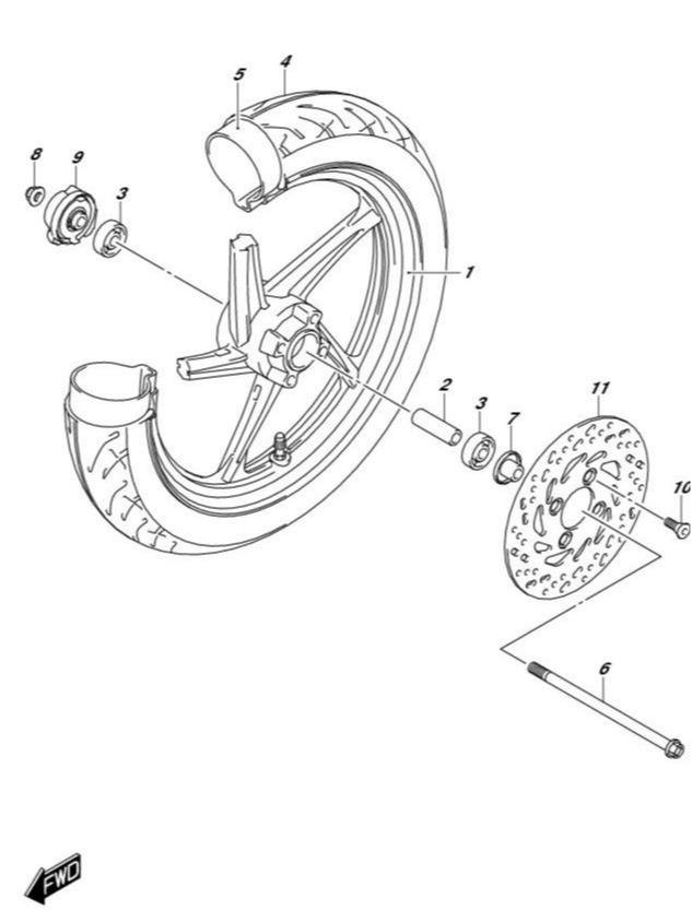 54111 - Velg Depan Original Suzuki Address 110