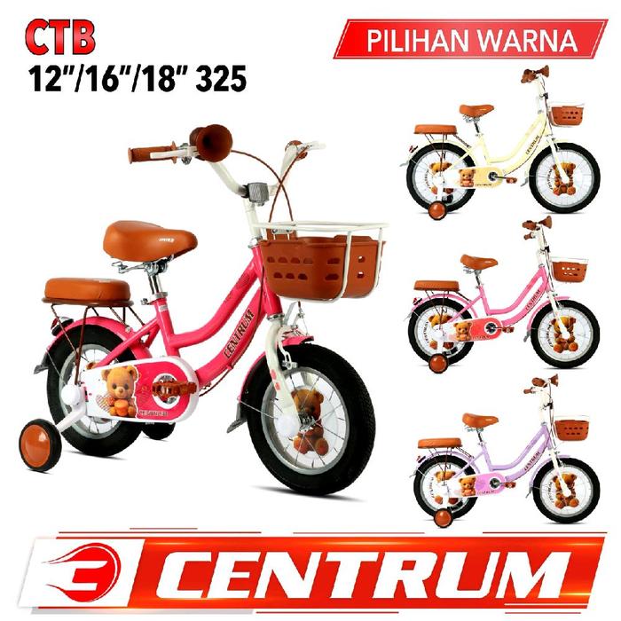 Centrum Sepeda Anak Centrum Uk 12* Usia 4-5 Tahun Cocok untuk Belajar Bersepeda dan Mengendalikan Se