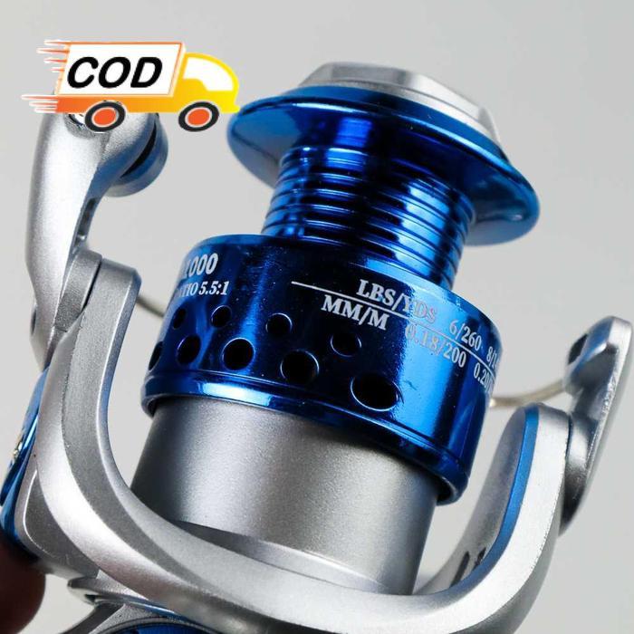 new - reel pancing aluminium gear ratio 5.5:1 tarikan kuat alat penggulung rol gulungan senar mancin