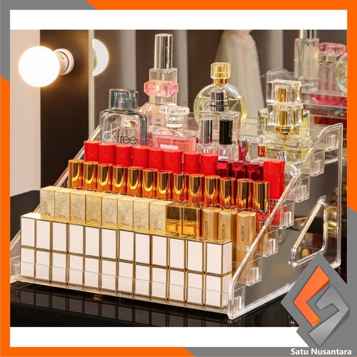 SN-K42 Rak Organizer Kosmetik Acrylic 7TINGKAT / Rak Akrilik Tempat Lipstik / Rak Kutek / Rak Parfum