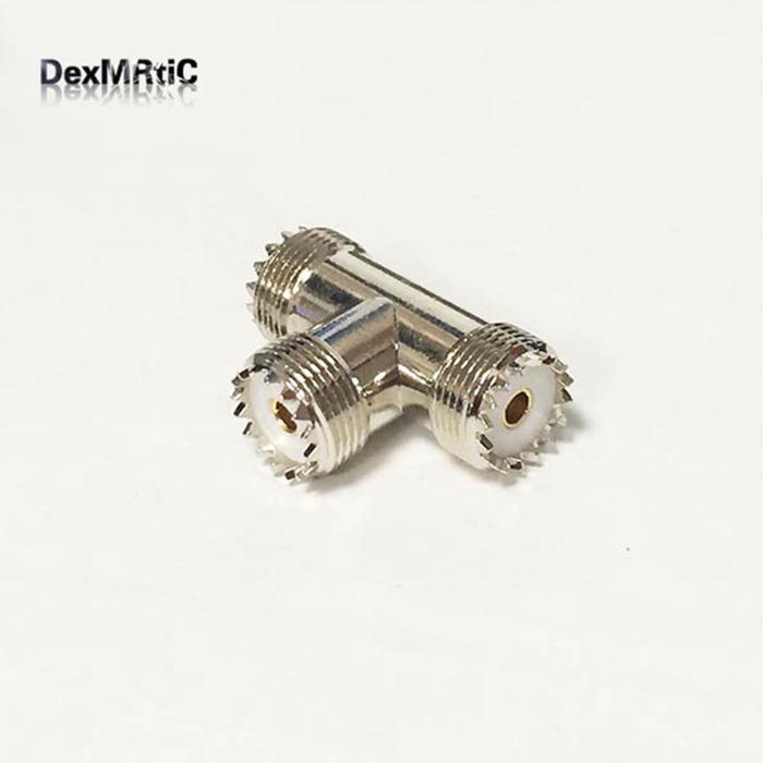 1pc UHF  Female Jack switch 2*UHF Female Jack  RF Coax Adapter