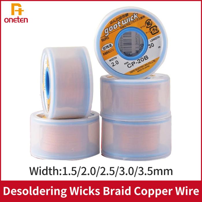 Japan Original GootWick GOOT Desoldering Wicks Braid Copper Wire Solder Remover BGA Wick RoHs Lead-f