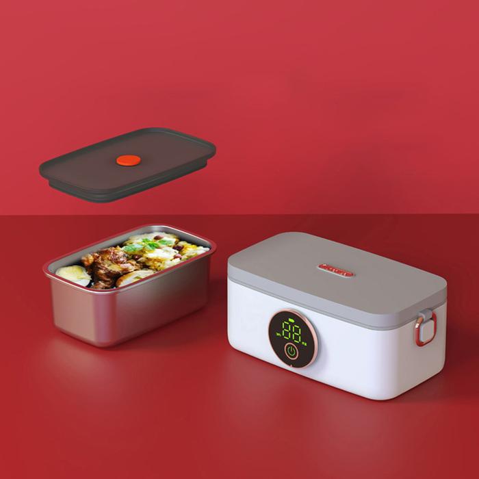 Portable Electric Heating Lunch Box Wireless USB Rechargeable