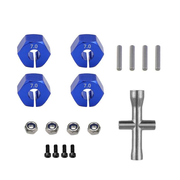 RC Car Accessories Metal Hex Wheel Hub Adapter Kit Replacement Part