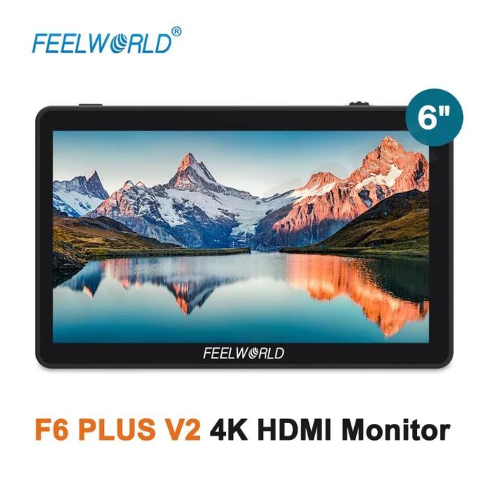 FEELWORLD F6 PLUS V2 6 Inch on Camera DSLR Field Monitor Touch Screen IPS FHD 1920x1080 Video 4K Mon