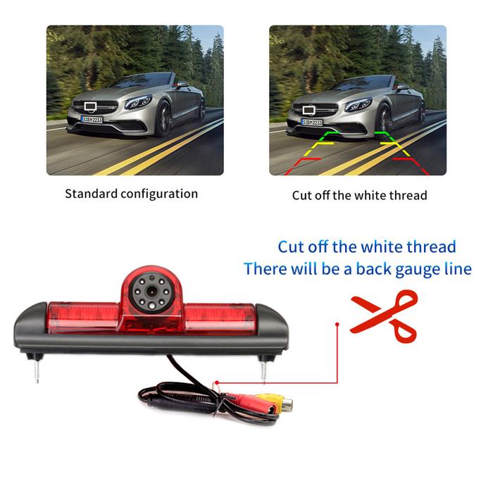 Kamera Mundur Lampu Rem Mobil CCD untuk Kamera Tampilan Belakang