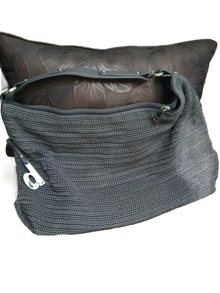 Tas Rajutan Sintetis Dowa Original Authentic Abu Abu