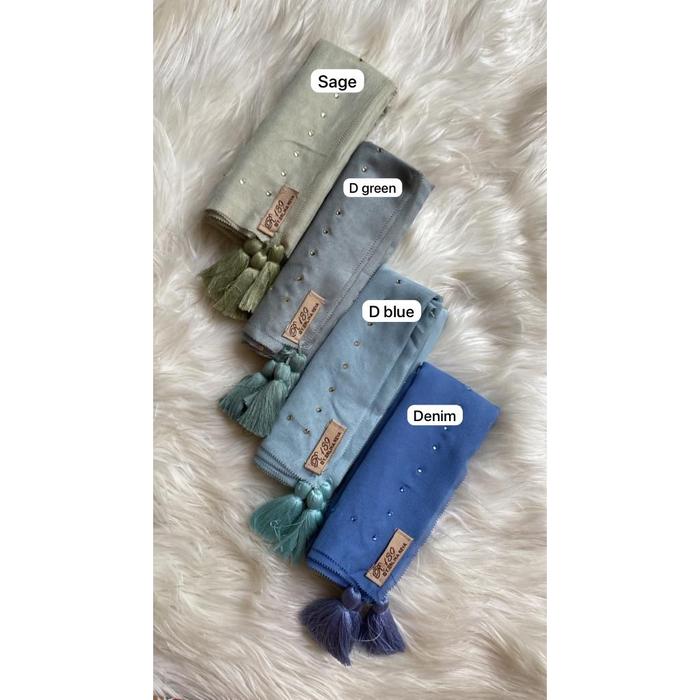 terlaris kerudung segi empat premium bahan baby paris payet pinggir swarofsky by r139 hijab ori