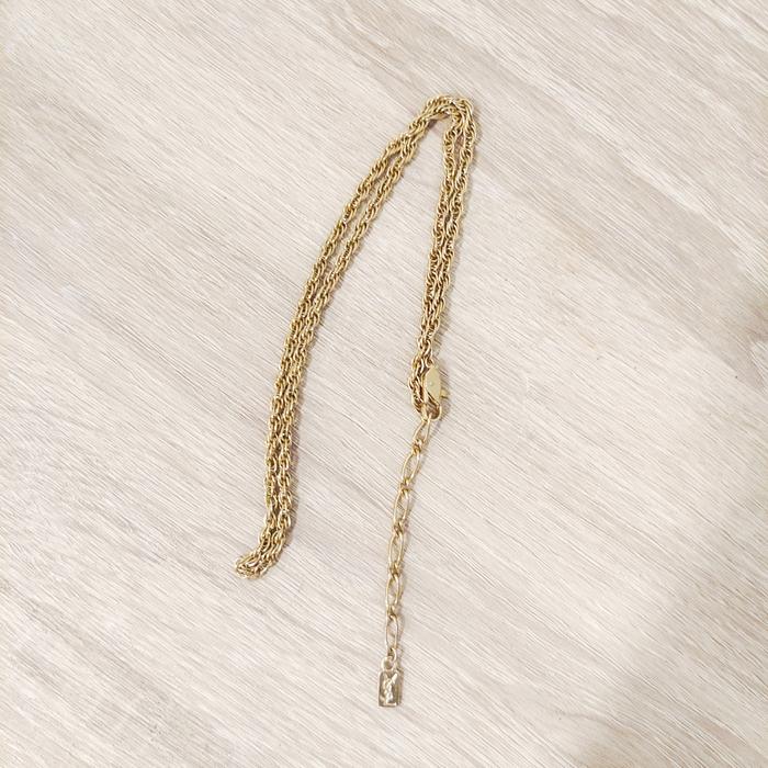 YSL Gold Rope Chain Necklace / Second / Original / Gold / Wanita