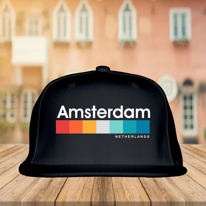 TOPI SNAPBACK SUVENIR AMSTERDAM- TOPI OLEH-OLEH AMSTERDAM BATCH 1