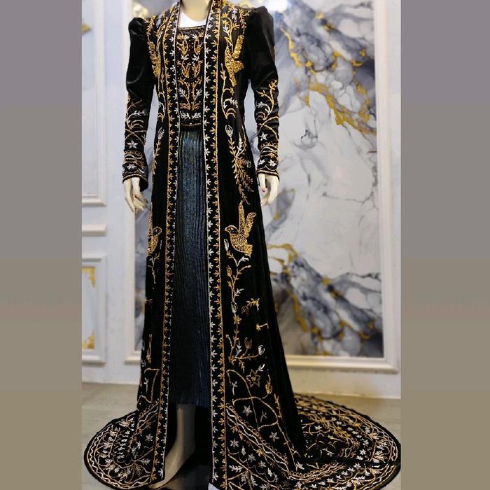 satu p sang kebaya beldru ekor 2 lux motif burung merpati
