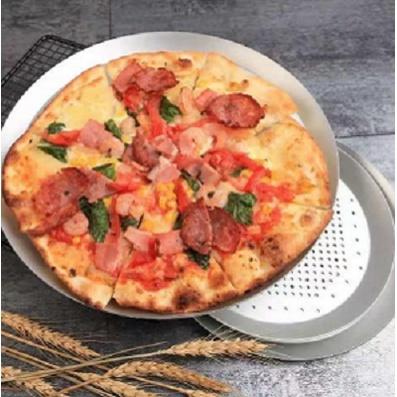 Perforated Pizza Pan Datar Loyang Jaring Loyang Pizza