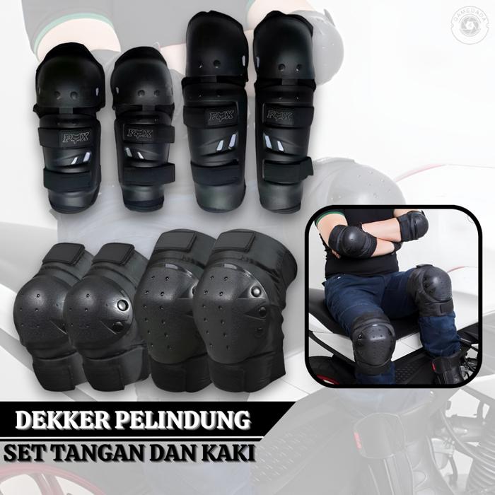 Decker Fox Dekker Fox Deker Pelindung Lutut Kaki dan Siku Tangan