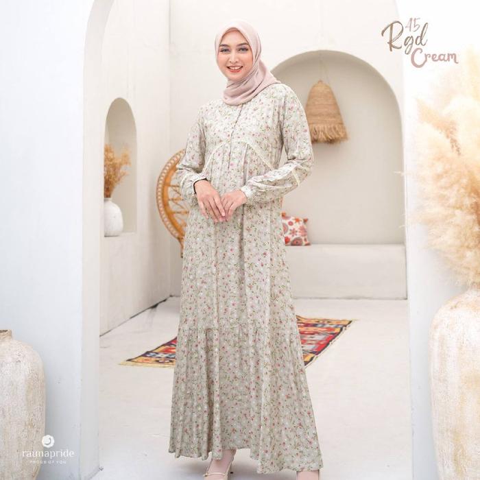 Baru Gamis Muslimah Rauna RGD 45 Gamis Rauna Dewasa 45 Rayon Premium Gamis Daily Jumbo