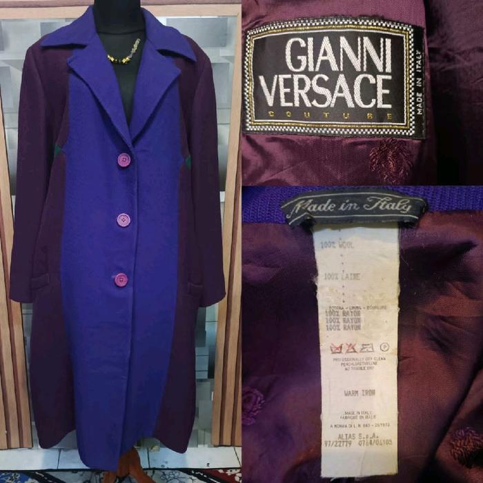 Luxury Winter Coat Gianni Versace 100% Wool RARE ITEM - Vintage Made in ITALY