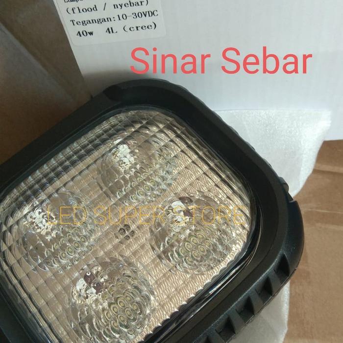 Lampu Kerja 40W 4 Led / Work Lamp Cree 40 Watt Putih | Off Road 40W (10-30V) Tbk