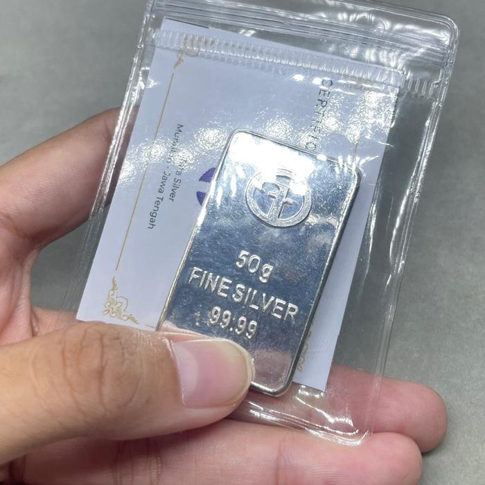 Tatasilver- 50 Gram Perak Batangan Asli Bersertifikat