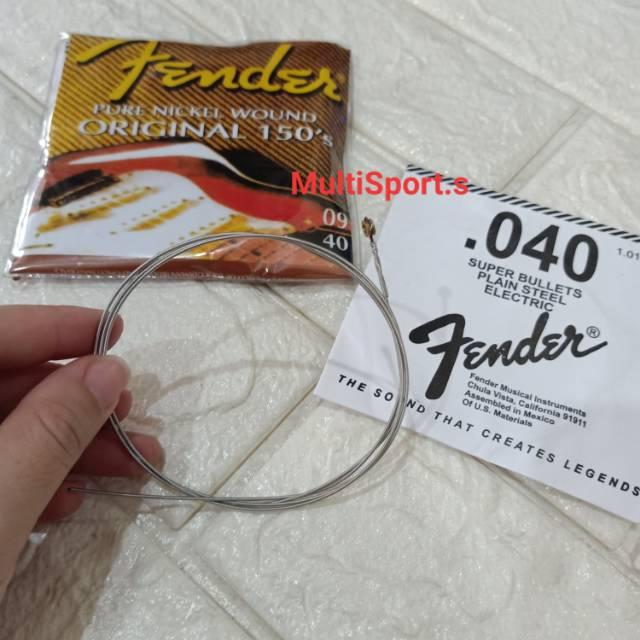 ELEKTRIK SENAR GITAR FENDER PLEN STEEL SILVER