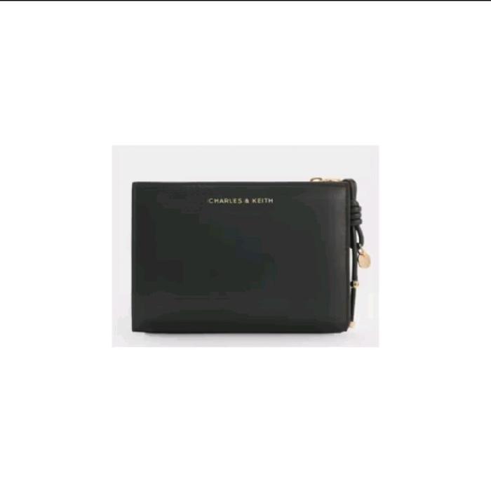 Charles & keith mini wallet card holder black - dompet CK original