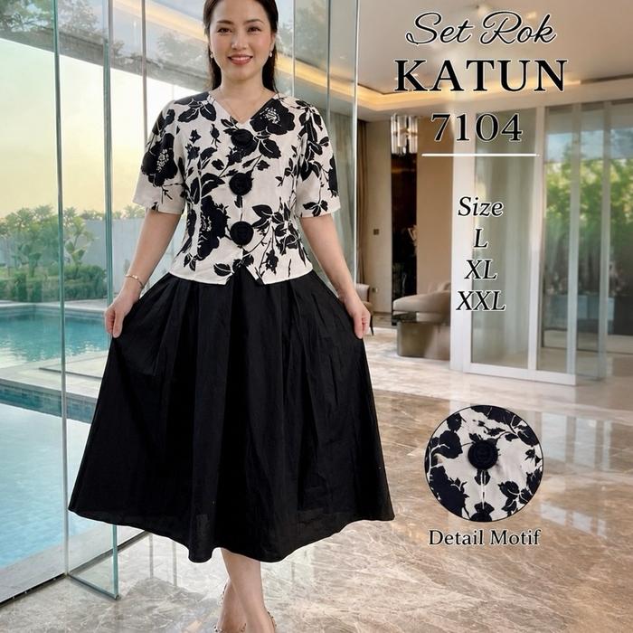 Setelan Rok Katun Xing Lung Premium 7104 - Bahan Katun Premium Nyaman Adem & Menyerap Keringat Desai
