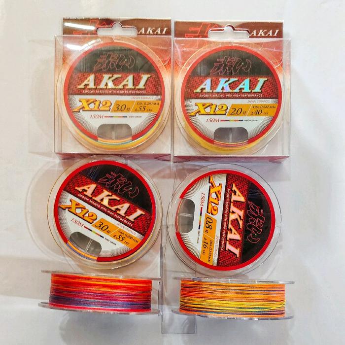 Senar pancing PE AKAI X12 150 meter Tali PE AKAI X12