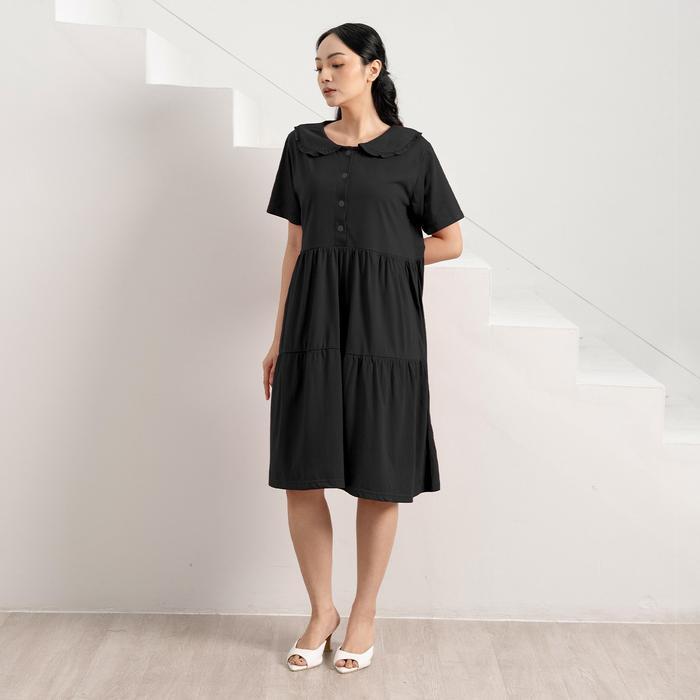 Forever Sweet Daster Kekinian Home Dress Daisy Busui Cantik Nyaman Wanita Tidur Kancing Panjang