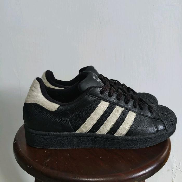 adidas superstar black with white stripe lawas tahun 2004 bekas second