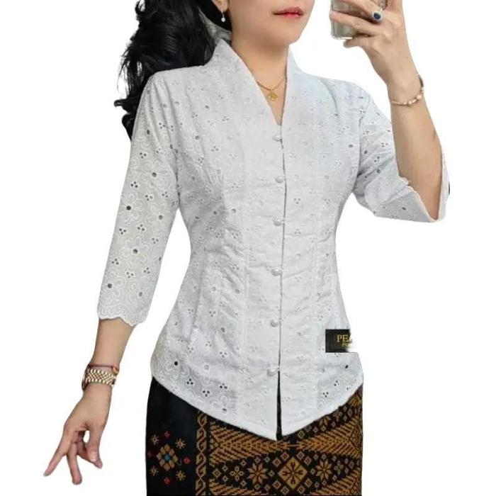 DF BLUS KATUN BOLONG PUTIH HITAM/ATASAN PESTA WANITA