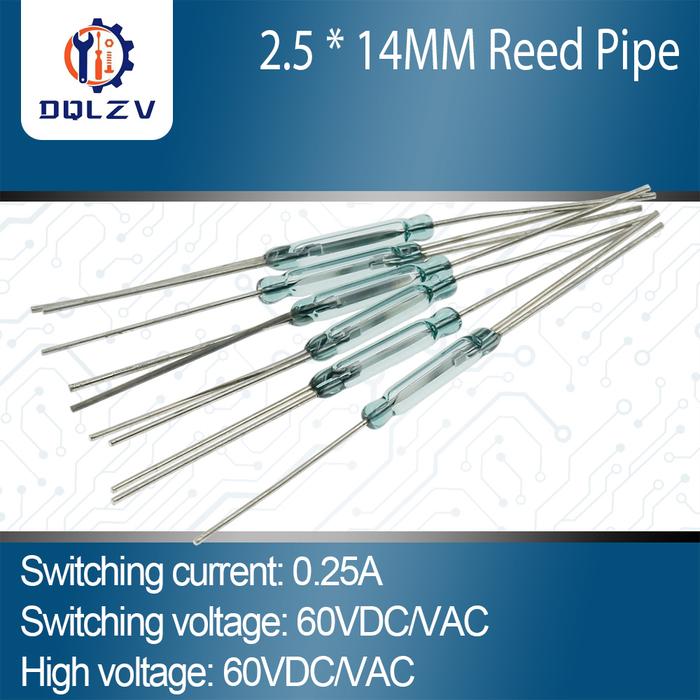5PCS 100% original Reed Switch 3 pin 2.5X14MM Magnetic Switch
