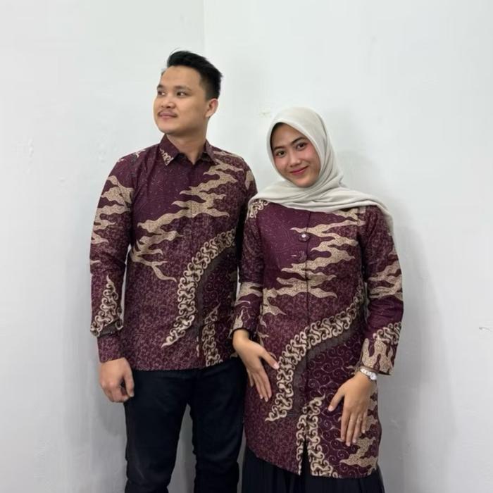 Baju Batik Kemeja Tunik Bahan Katun Prima Premium Model Tunik Dan Kemeja Jaitan Semi Jas Seragam Cou