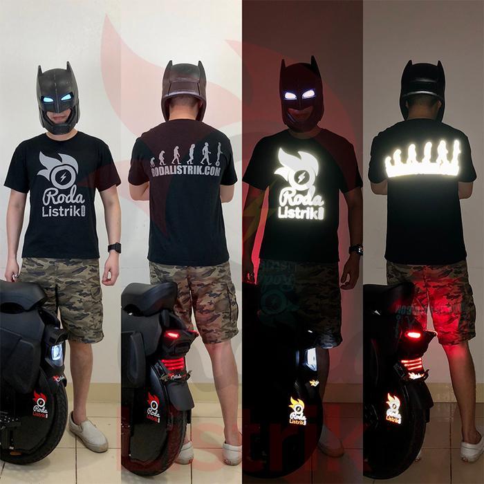 promo Kaos Tshirt RODA LISTRIK 3M Reflective Reflektif Reflektor Sepeda EUC