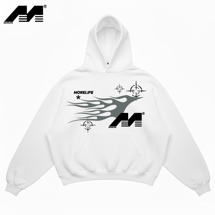 MORELIFE | HOODIE BOXY OVERSIZE | RUTER Sweater Distro Hitam Fleece Unisex
