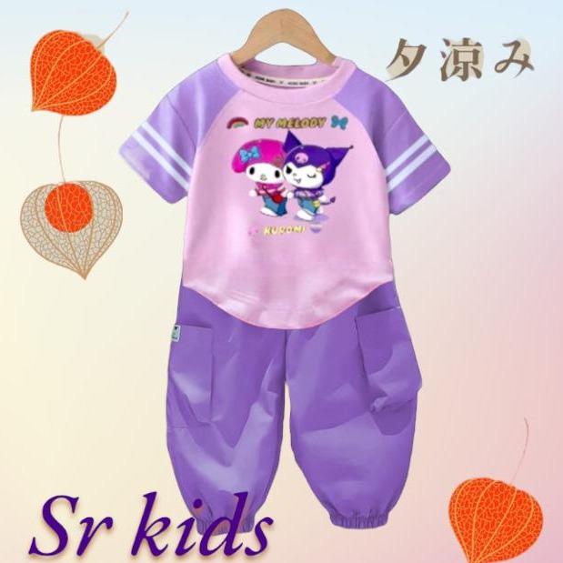 ST Kids!!! Setelan new Kuromy my melody and Barbie kargo anak usia 1-12 tahun