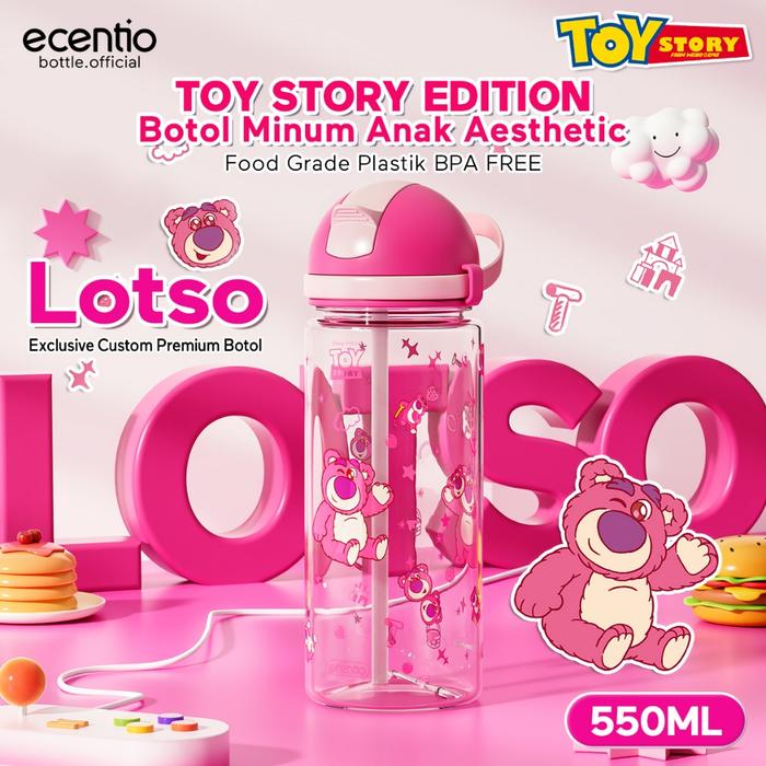 [Toy Story] ecentio x Disney Lotso Botol Minum Anak Perempuan bpa free 550ml botol minum karakter an