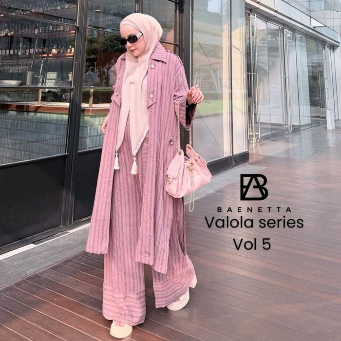Valola vol 5 set celana kulot dan outer baenetta