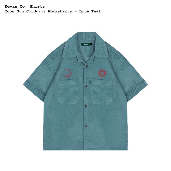 Kevas Moon Sun Corduroy Work Shirt