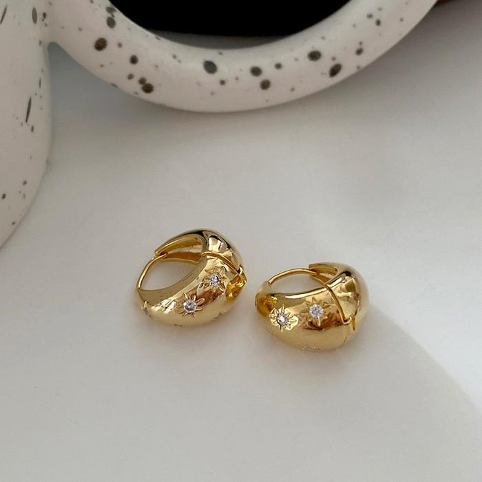 Anting "Starry Night" Luxury Korean Style Earrings with faux Diamond