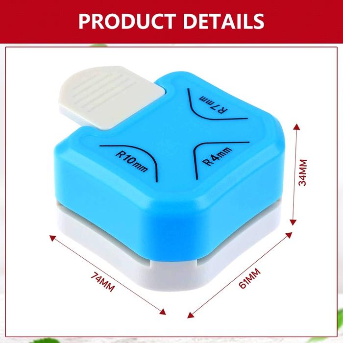 3in1 R4-R7-R10 Corner Rounder Puncher untuk Foto, Kartu, Kertas Rounder Kertas Puncher