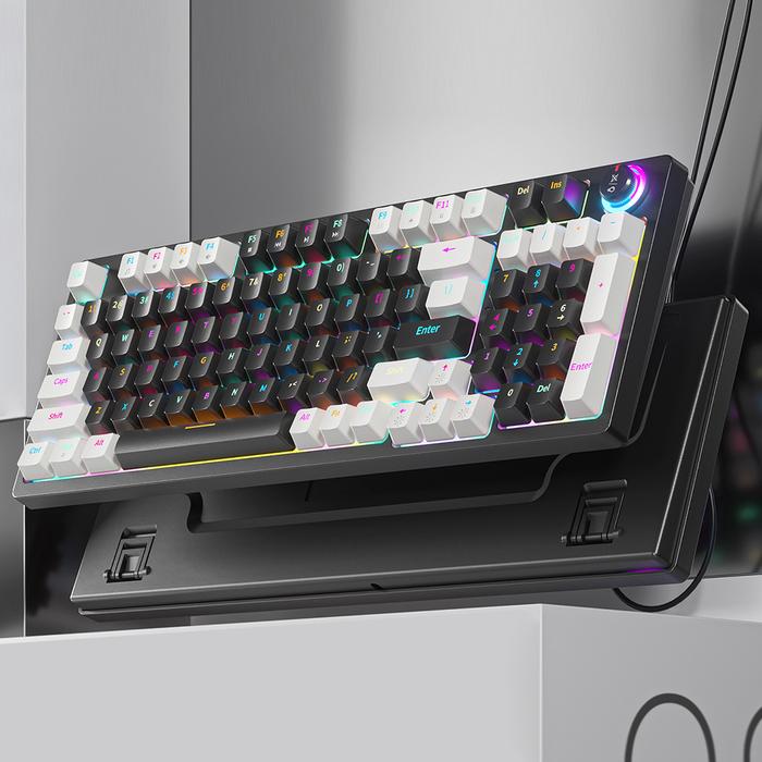 KA98 Mechanical Keyboard 98 Keys RGB Backlit Wired Keyboard with