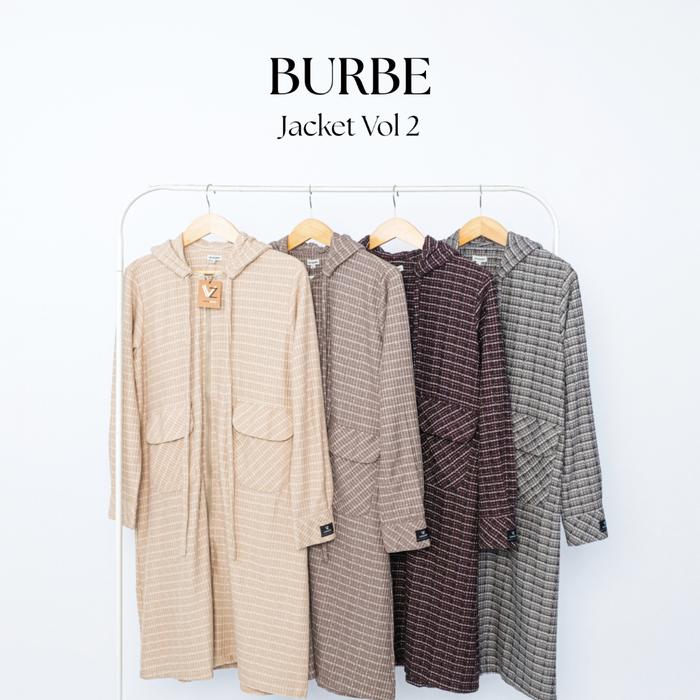 Safitiri Burbe Vol 2 Long Jacket Hoodie Syar'I Bahan Sandro White Knite By Levezein