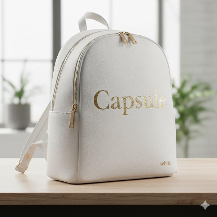 CAPSULE WHITE (tas capsule putih elegan )