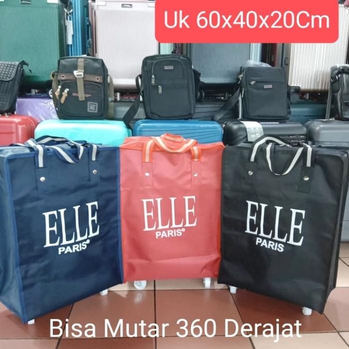 Tas Roda Troly Pakaian Travelbag Tas Kantongan Elle Travel bag Tas Troli Lipat Tas Belanja