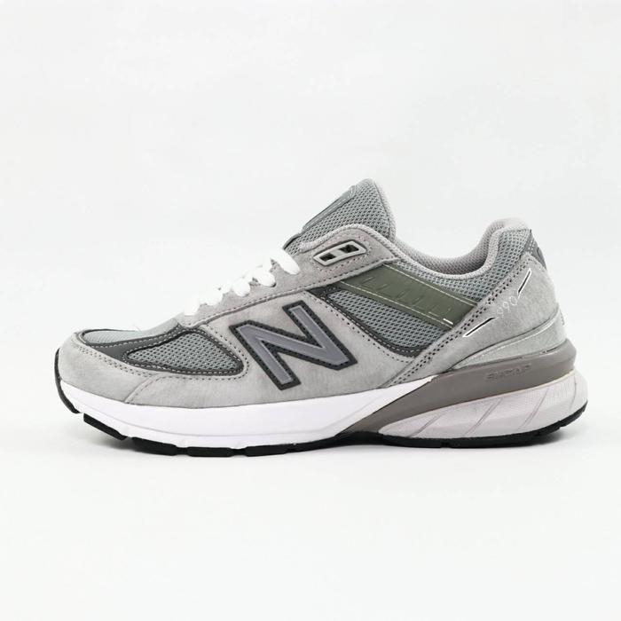 sepatu cassual sport santai 990 V5 gramho grey bahan suede