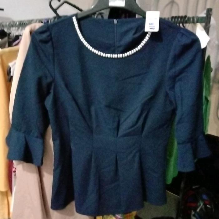 blouse cewek biru dongker
